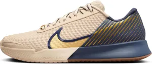 NikeCourt Vapor Pro 2 Premium Men's Hard Court Tennis Shoes (FN4741-101, Sanddrift/Thunder Blue/Gum Medium Brown) Size 14