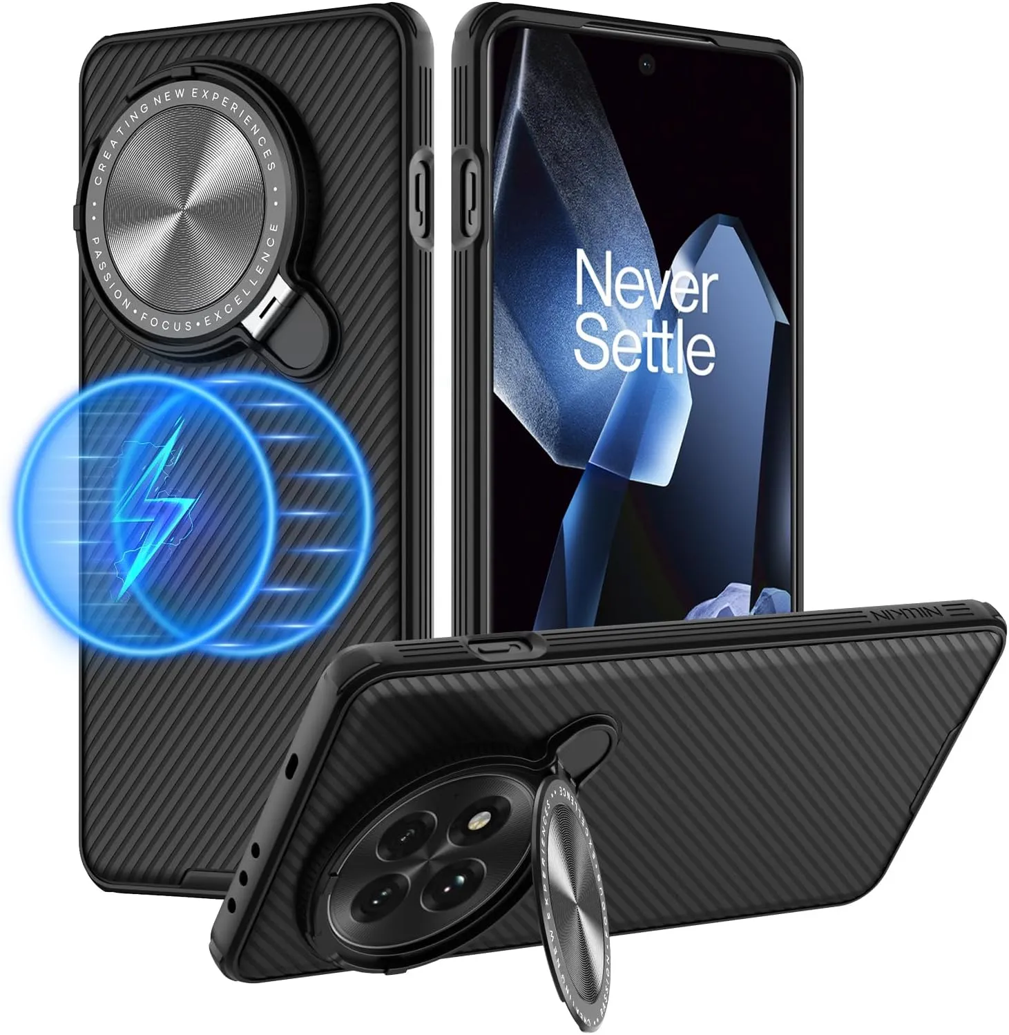Nillkin for OnePlus 13 Magnetic Case with Kickstand, Compatible with Magsafe, CamShield Prop for one plus13 5G Phone case with Camera Cover 6.82 inch Black