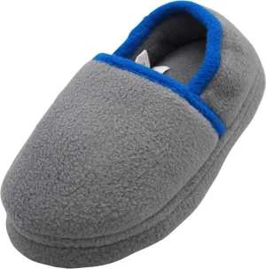 NORTY Fleece Slippers for Boys - Slip-On Toddler House Shoes with a Memory Foam Footbed - Runs One Size Small