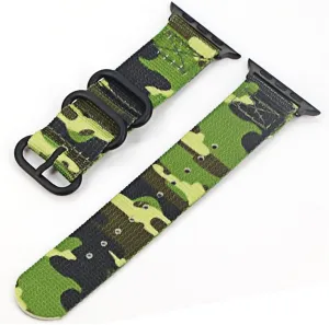 Nylon Band Watch BraceletSeries Sport Leather Bracelet 42mm 38mm Band Strap (Band Color : Army Green BK, Band Width : 44mm)