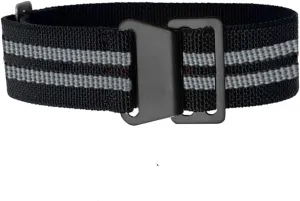 Nylon Elastic Strap 20mm 22mm (Band Color : Black Gray-B, Band Width : 18mm)