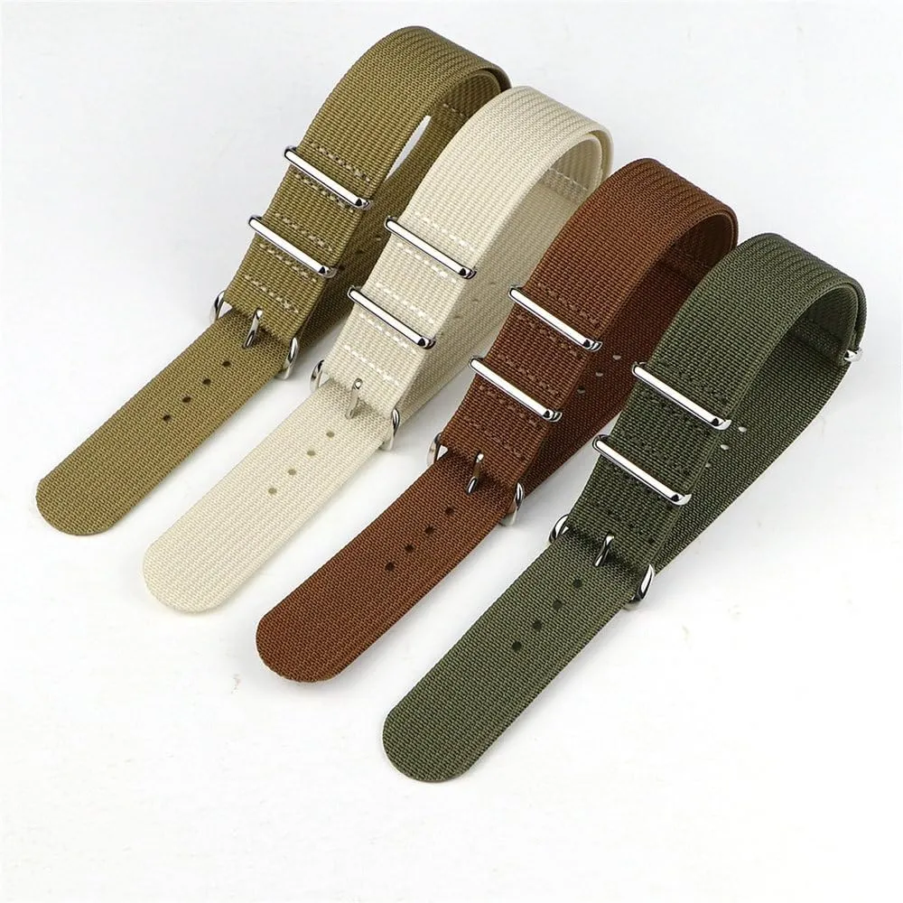 Nylon Watch Band 18mm 19mm 20mm 22mm Military Bulletproof Fabric Replacement Watch Band Accessories