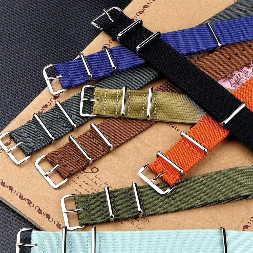 Nylon Watch Band 18mm 19mm 20mm 22mm Military Bulletproof Fabric Replacement Watch Band Accessories