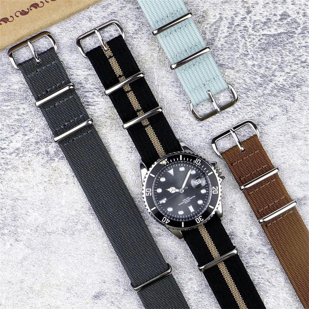 Nylon Watch Band 18mm 19mm 20mm 22mm Military Bulletproof Fabric Replacement Watch Band Accessories