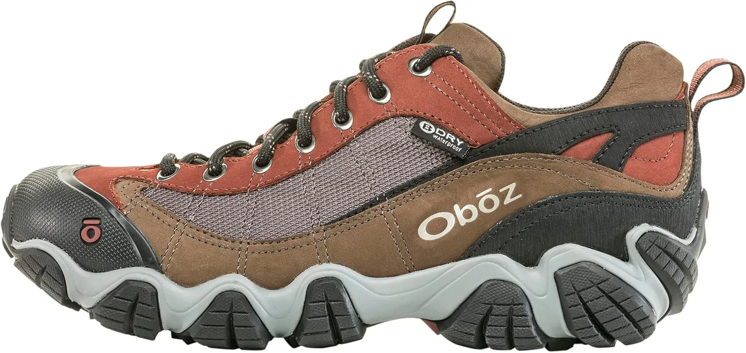 Oboz Men's Firebrand Ii Low B-Dry Waterproof Hiking Shoes, Wide Earth 10.5