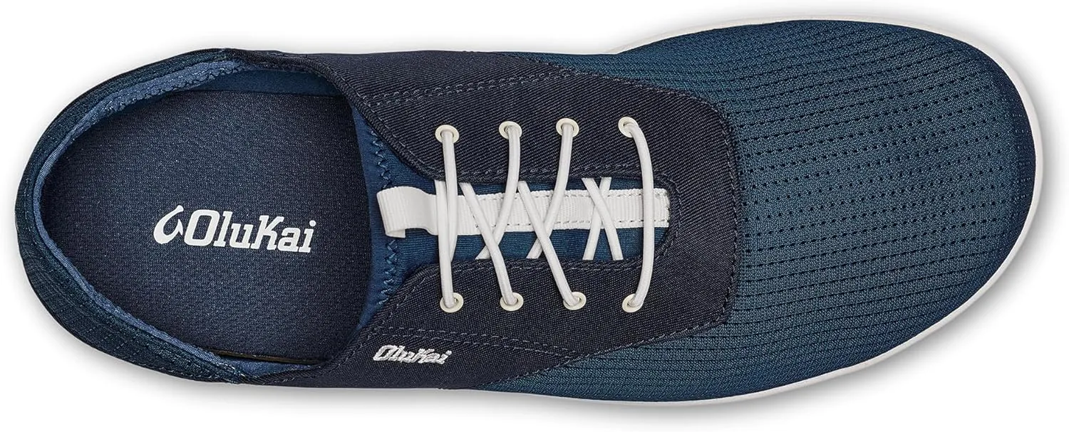 OLUKAI Nohea Moku Men's No Tie Boat Shoes, Breathable & Quick Dry Mesh, Effortless Design & Barefoot Wearability, All-Day Comfort & Support