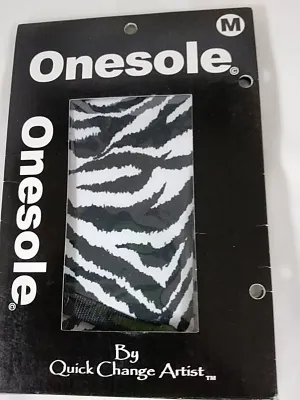Onesole Quick Change Artist Interchangeable Pair ZEBRA Print Medium Shoe Topper