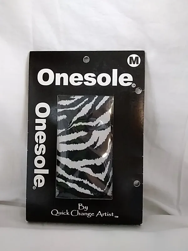 Onesole Quick Change Artist Interchangeable Pair ZEBRA Print Medium Shoe Topper