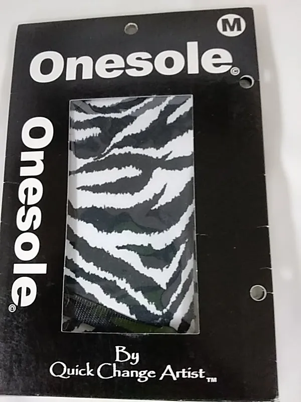 Onesole Quick Change Artist Interchangeable Pair ZEBRA Print Medium Shoe Topper