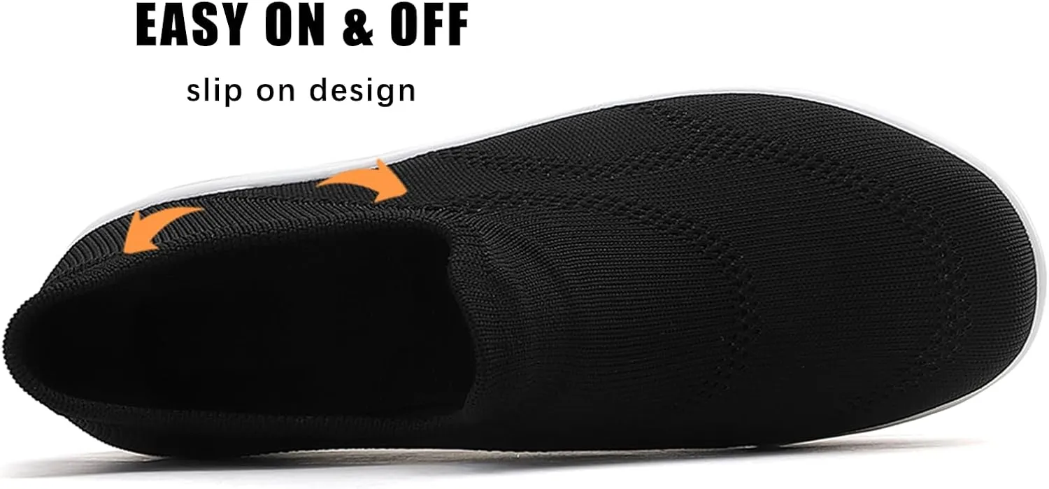 Oude Slip On Sneakers Women Comfortable | Womens Orthopedic Slip On Shoes Traveling | 2 Inch Rocker Bottom