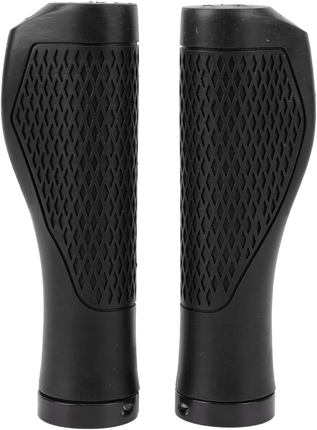 Pair of Cycling Handlebar Grips Rubber Anti Slip Shock Absorbing Ergonomic Cycle Locking Handle Grips