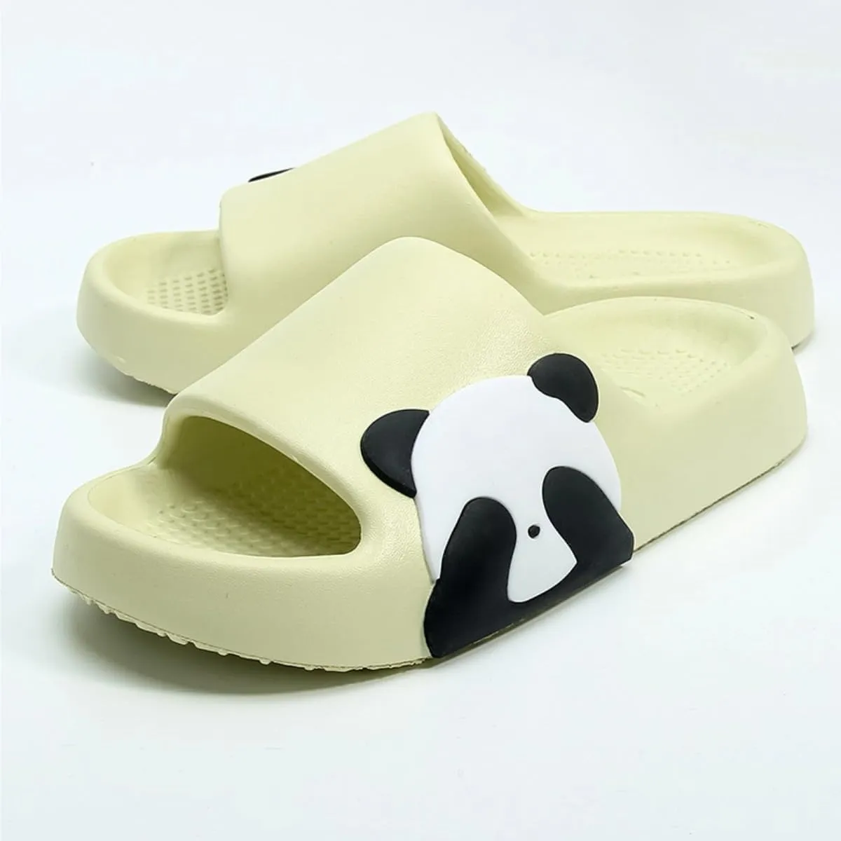 Panda Cartoon Slippers - Cute Panda Slides for Women & Men, Indoor/Outdoor Multipurpose Slippers, Open Toe, Couches, Summer & Bathroom Shower Use