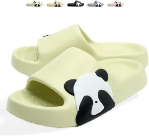 Panda Cartoon Slippers - Cute Panda Slides for Women & Men, Indoor/Outdoor Multipurpose Slippers, Open Toe, Couches, Summer & Bathroom Shower Use