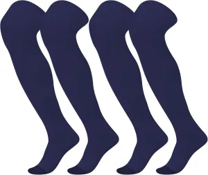 Panitay 2 Pairs High Football Socks Sport Multiple Sizes over the Knee Baseball Socks Extra Long for Boys Girls Women Men