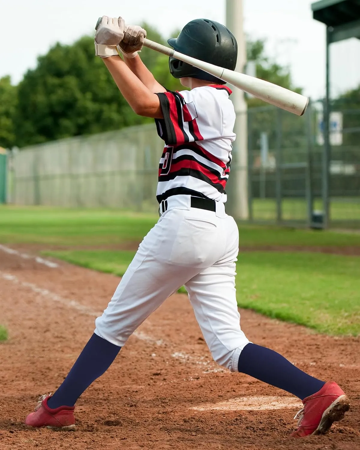 Panitay 2 Pairs High Football Socks Sport Multiple Sizes over the Knee Baseball Socks Extra Long for Boys Girls Women Men