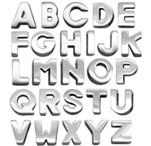 Parisian Pet '10 mm Slide Letters A-Z (10 pk)' for Dogs & Cats – Customizable & Fun Pet Accessory, Plain