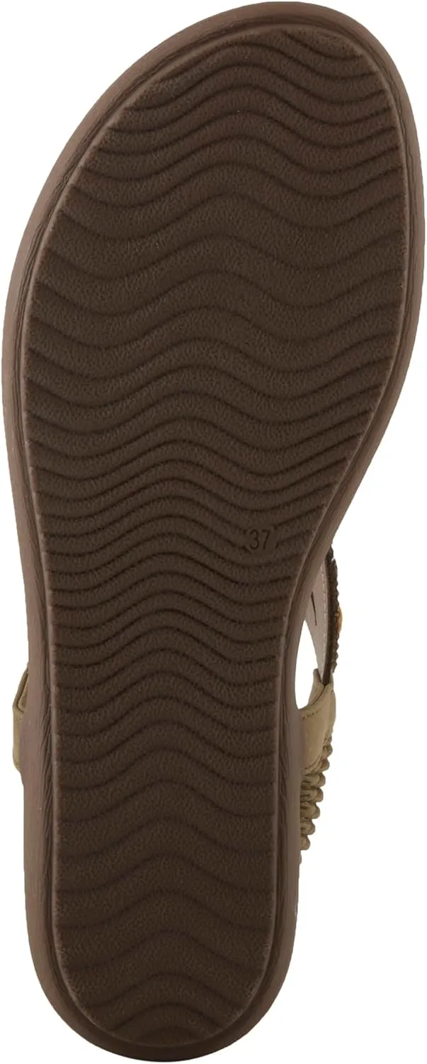 PATRIZIA Women's TYMEO Slip-on Thong Sandals - Beaded Straps, Faux Suede Footbed, Multicolored Design