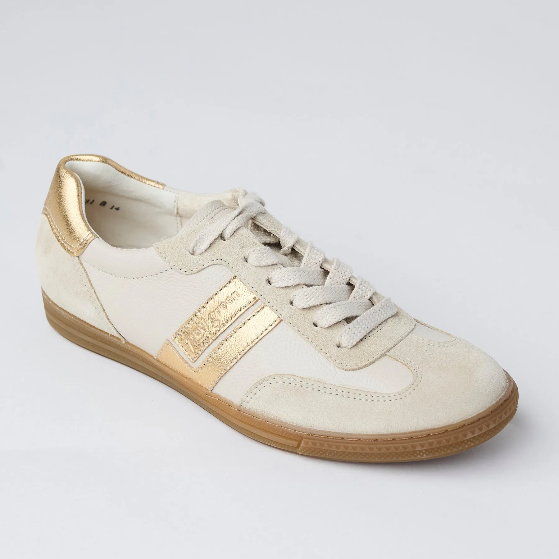 Paul Green Cream Suede Leather Trainers