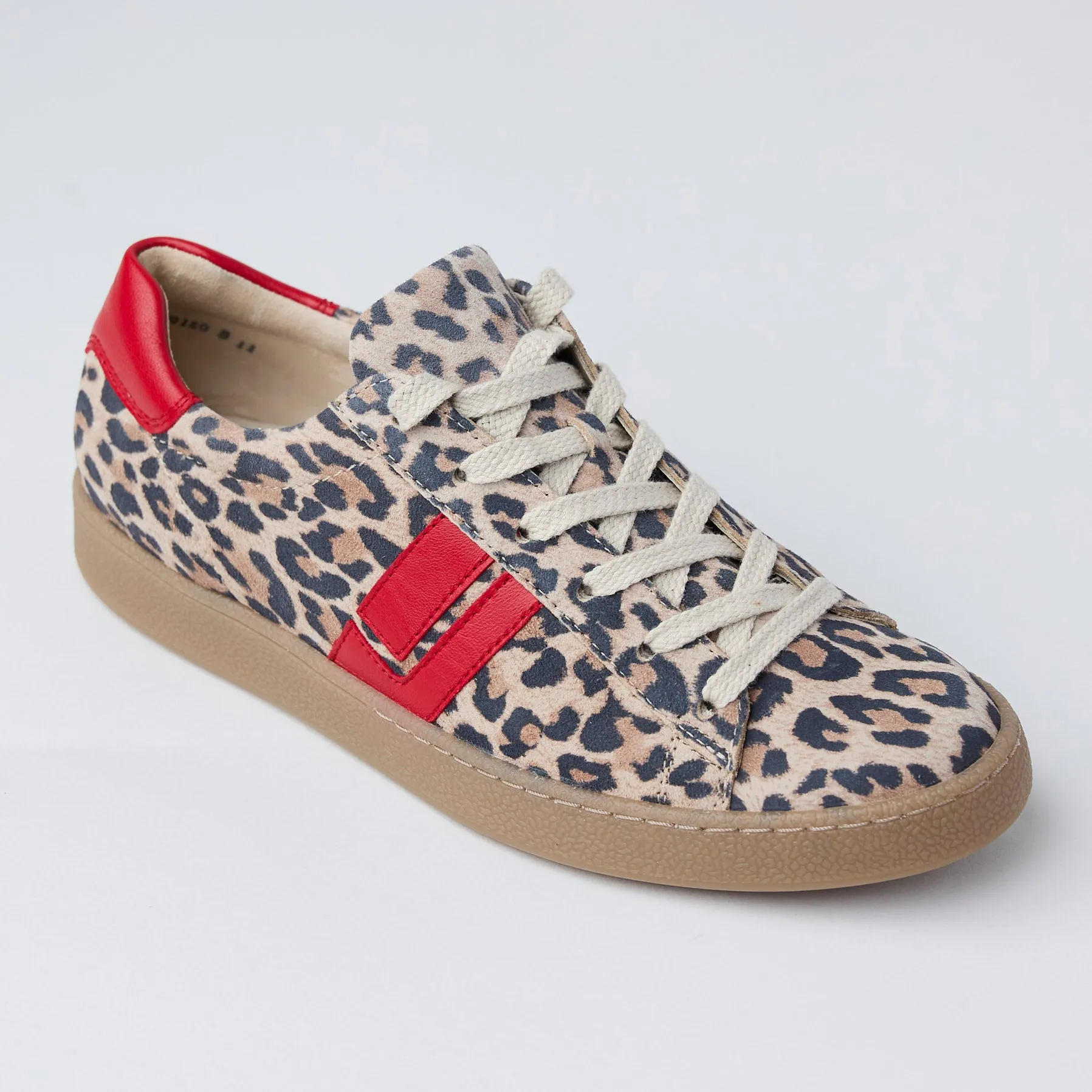 Paul Green Leopard Nubuck Leather Trainers