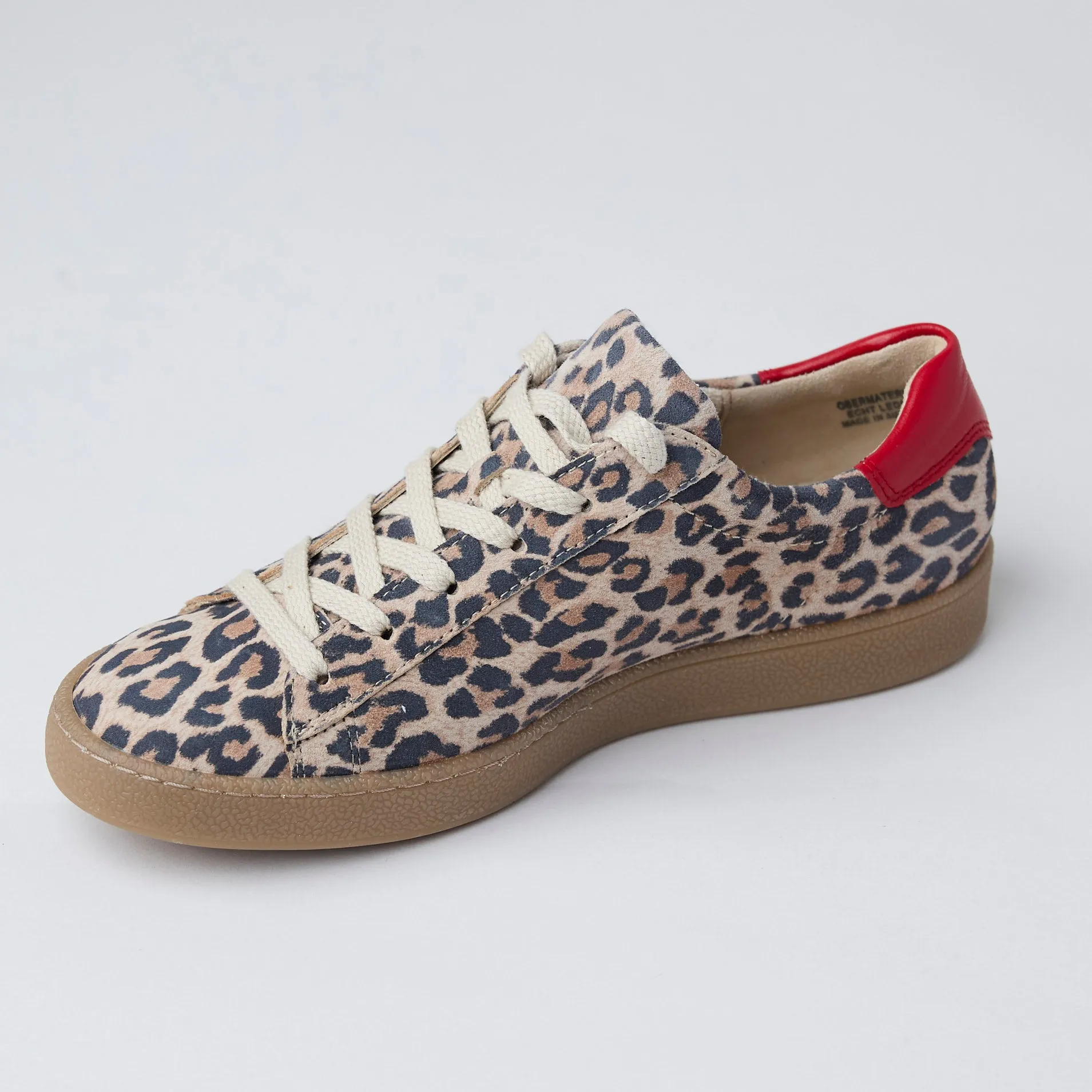 Paul Green Leopard Nubuck Leather Trainers