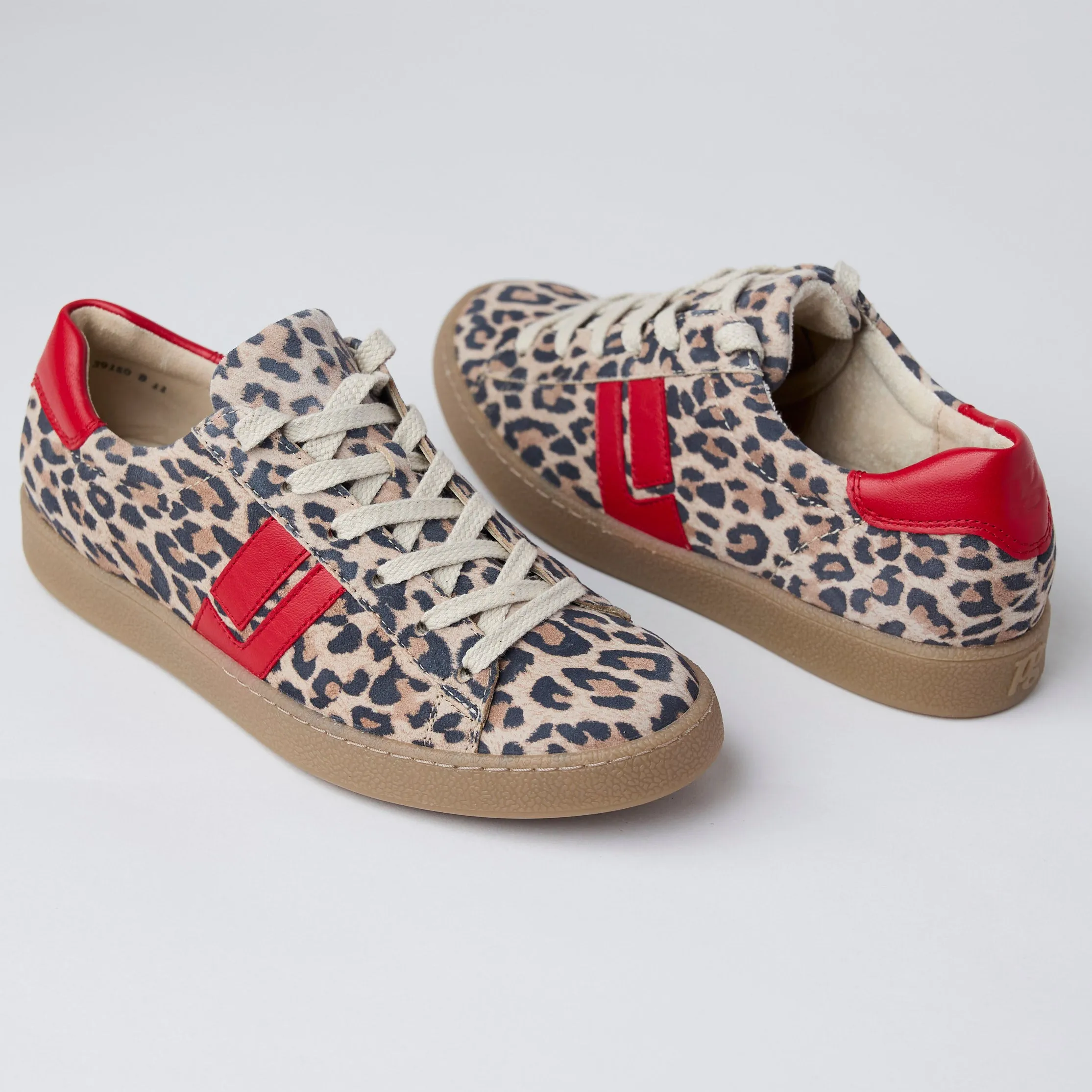 Paul Green Leopard Nubuck Leather Trainers