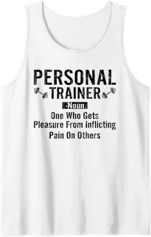 Personal Trainer Definition Funny Fitness Exercise Graphic Tank Top