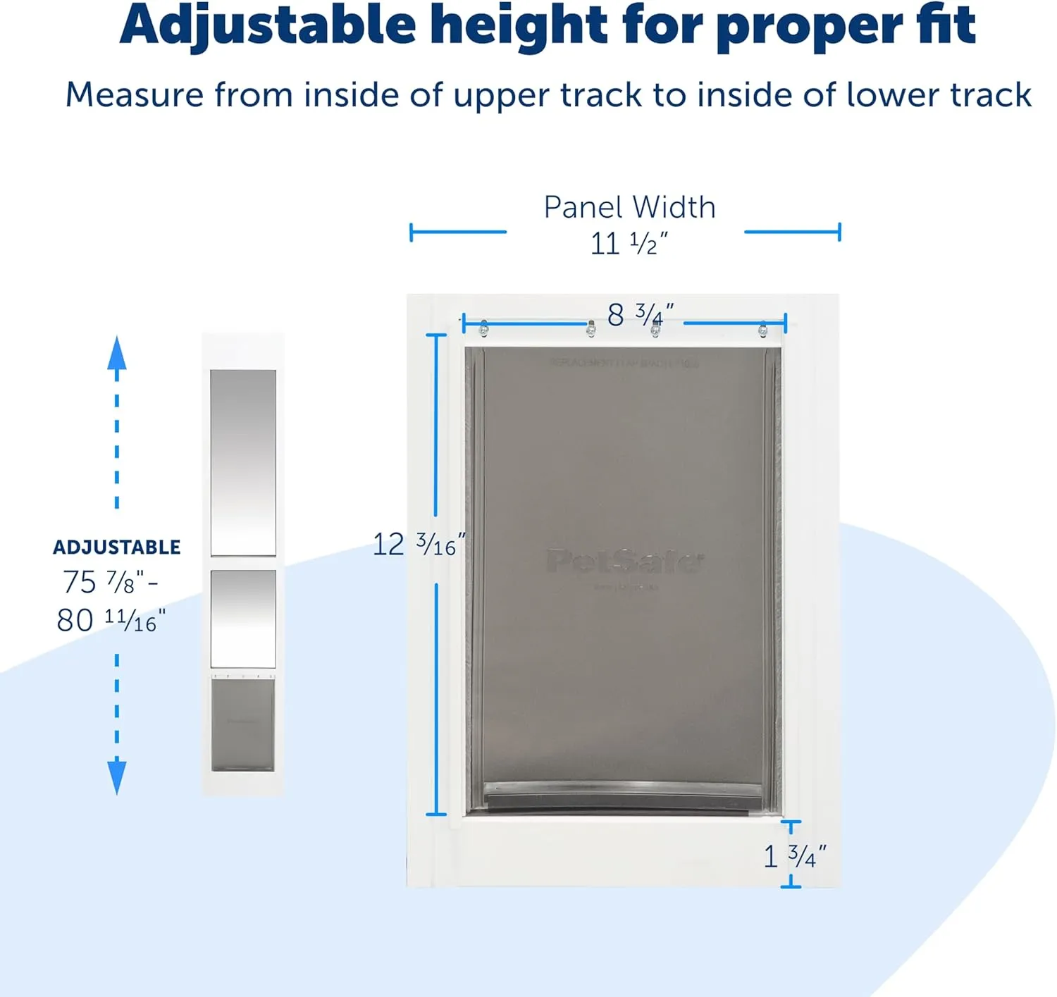 PetSafe Sliding Glass Pet Door – Great for Apartments and Rentals – for Medium Sized Pets – Quick DIY Installation – No Cutting into Your Existing Door