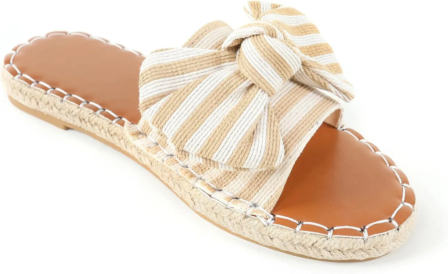 Pilipala Women Straw Slippers Straw Woven Beach Slide Sandals Slip on Flat Open Toe Casual Summer Shoes Espadrille