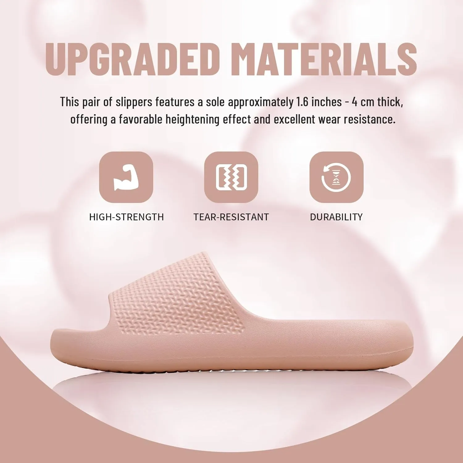 Pillow Slippers for Women and Men Non Slip Quick Drying Shower Cloud Slide Sandals Thick Sole, Non-Slip, Easy to Clean Indoor And Outdoor Slippers with Arch Support