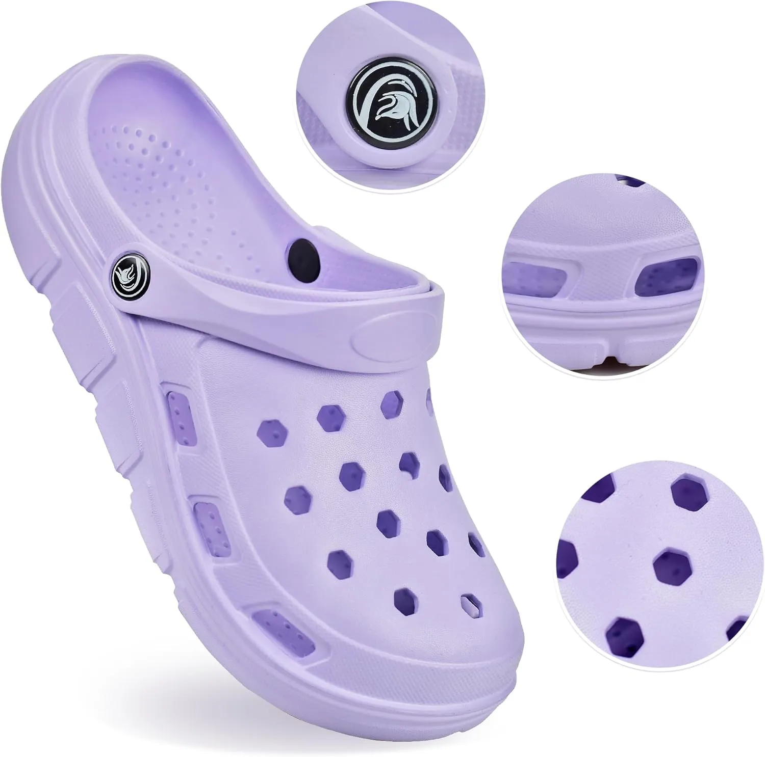PIMIO Garden Clogs for Women and Men,Slip On Work Shoes with Arch Support,Womens Mens Quick-Dry Water Shoes Casual Sandals,Comfortable Slippers