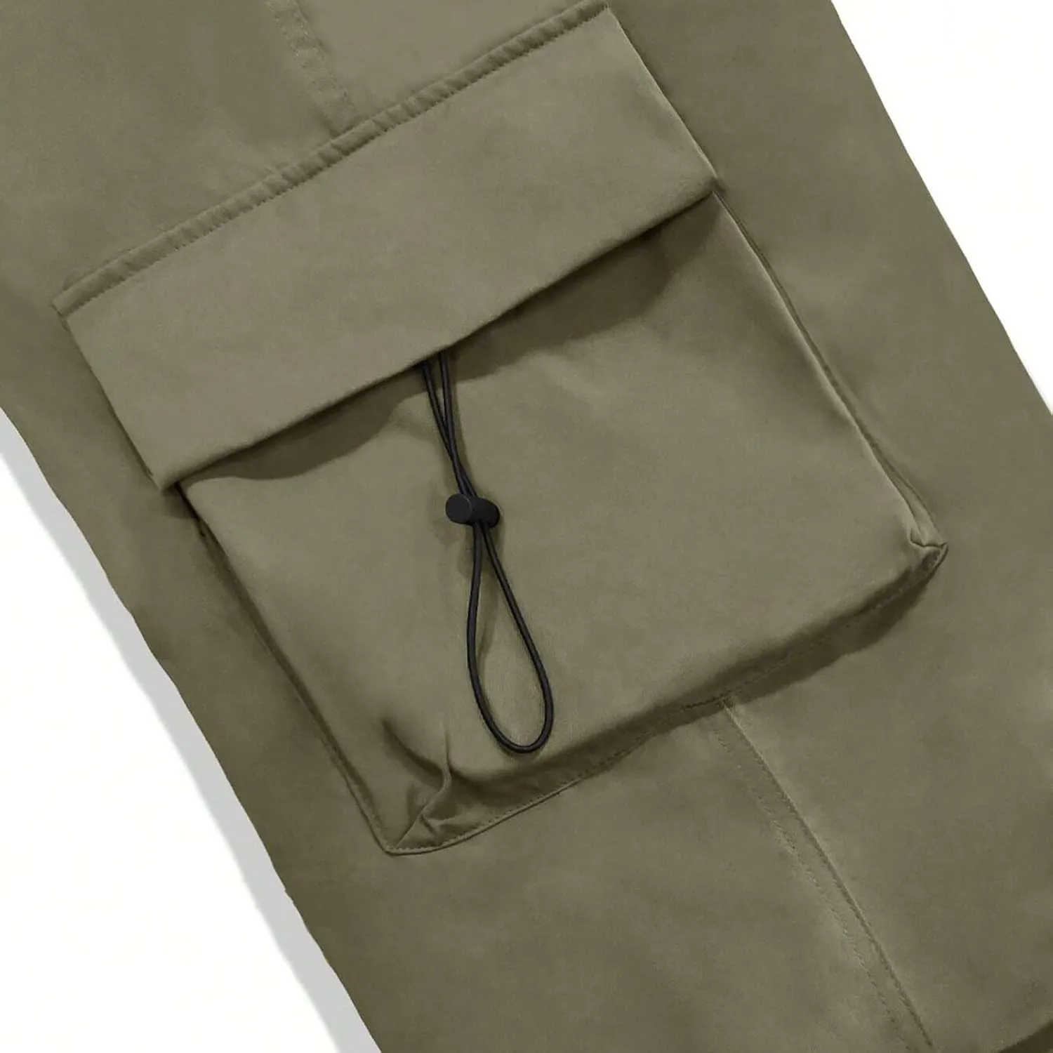 Plus Size Cargo Pant Men Stretchy Casual Joggers Elastic Waist Hiking Pant with Multiple Pockets