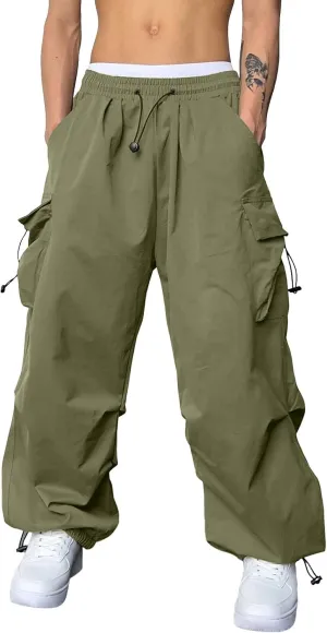 Plus Size Cargo Pant Men Stretchy Casual Joggers Elastic Waist Hiking Pant with Multiple Pockets