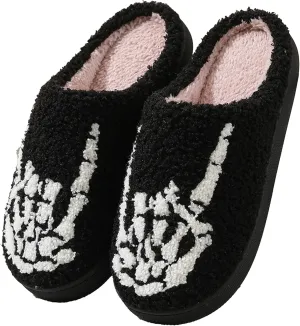 Plush Slippers for Women and Men - Cozy Indoor Slip-On House Shoes - Soft Winter Cotton Slippers with Cute Designs