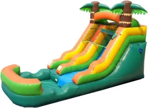 Pogo Bounce House Inflatable Water Slide for Kids & Toddlers with Inflatable Pool, Backyard, Park Commercial Use, Outdoor Water Play, Includes Blower Stakes, Splash Pool & Storage Bag, 21' x 9' - 12'