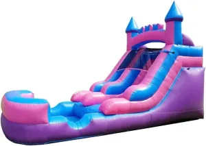 Pogo Bounce House Inflatable Water Slide for Kids & Toddlers with Inflatable Pool, Backyard, Park Commercial Use, Water Play, Includes Blower Stakes, Splash Pool & Storage Bag, Large 21' x 9' x 12'