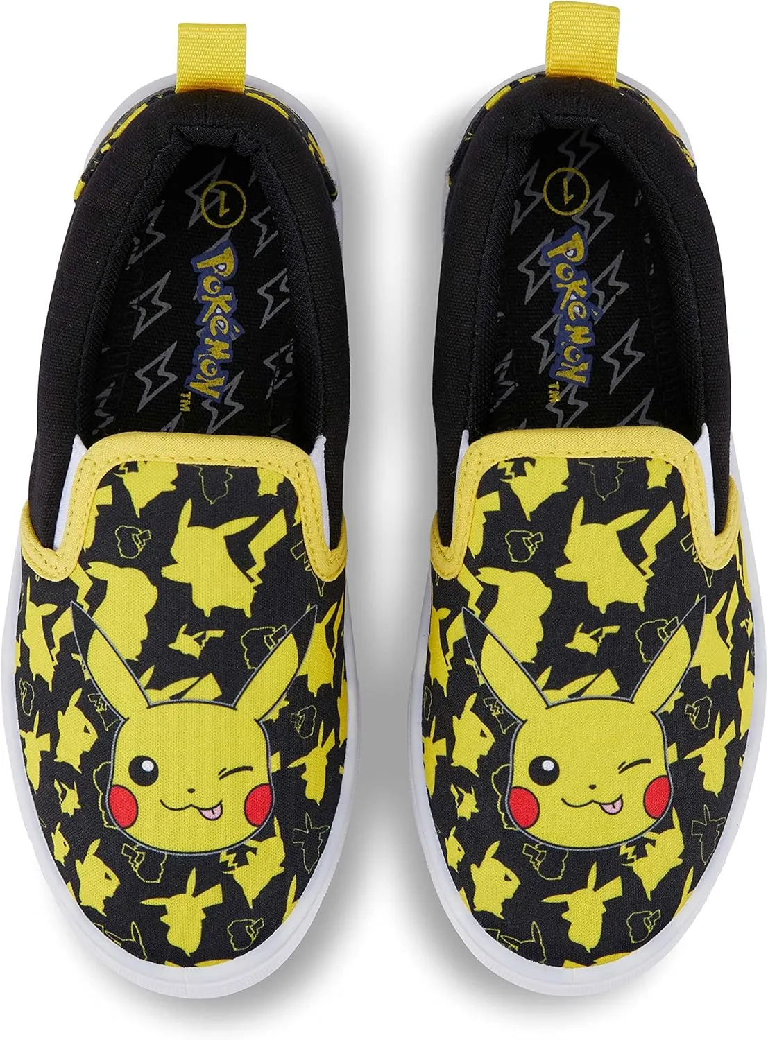 Pokemon Boys Pikachu Slip-On Sneakers - Boys Pikachu Youth Low Top Slip On Sneakers - Pikachu Charizard Canvas Sneakers