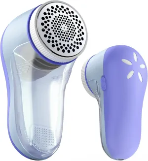 POPCHOSE Fabric Shaver, Lint Remover for Clothes, Electric Lint Shaver with 6-Leaf Blades, Sweater Shavers to Remove Pilling for Clothing, Couch, Furniture, Fuzz, Lint Ball, Bobbles, Bluish-Purple