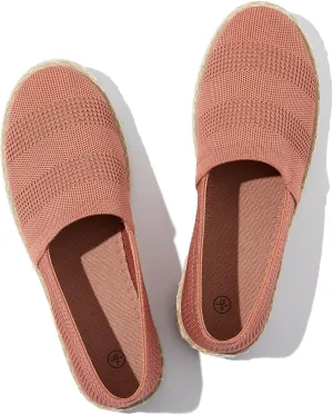 POVOGER Women's Black Flats Mesh Slip On Shoes Breathable Loafers Espadrilles Flats Soft Womens Casual Shoes