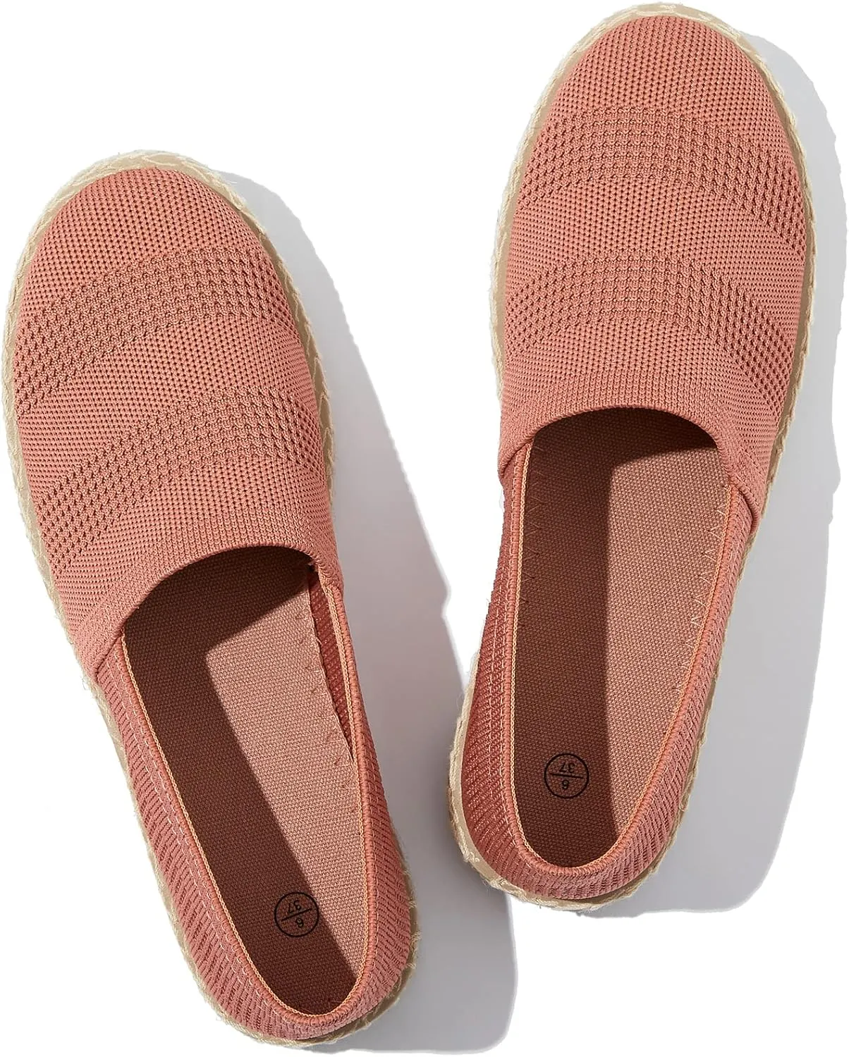 POVOGER Women's Black Flats Mesh Slip On Shoes Breathable Loafers Espadrilles Flats Soft Womens Casual Shoes