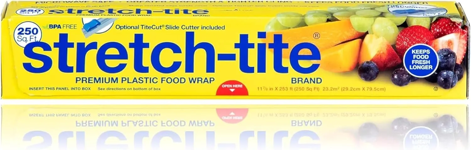 Premium Plastic Food Wrap, 500 Sq. Ft., 516.12-Ft. x 11.5/8-Inch