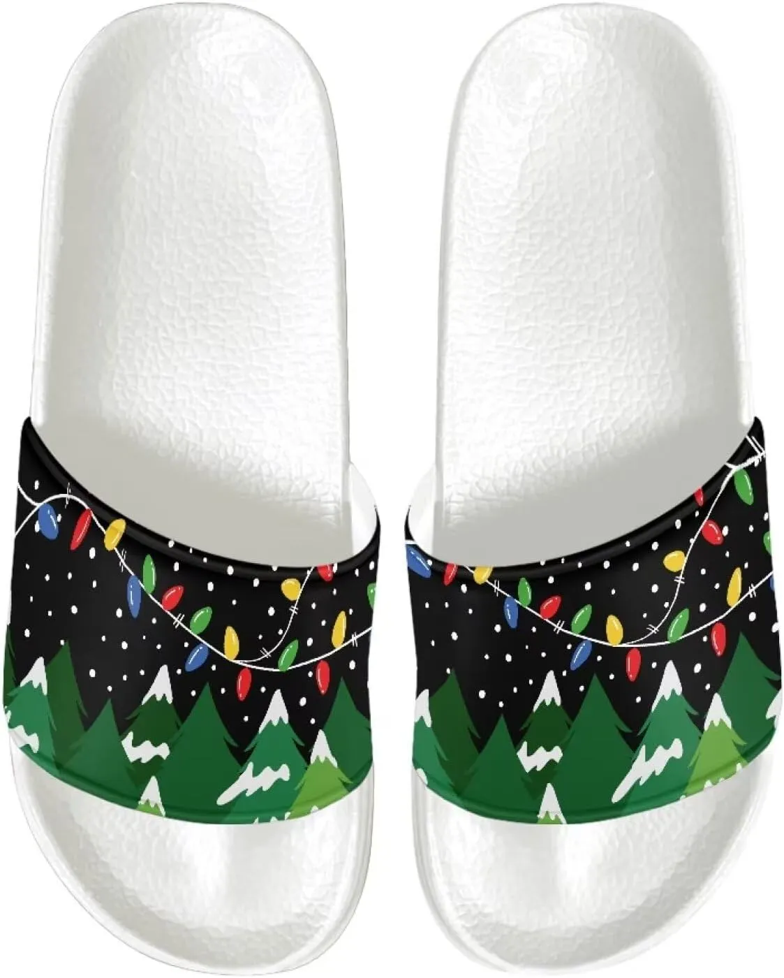 Print Slide Sandals for Women Ladies Girls House Slippers Shoes Quick Drying Flat Slides Shower Sandals