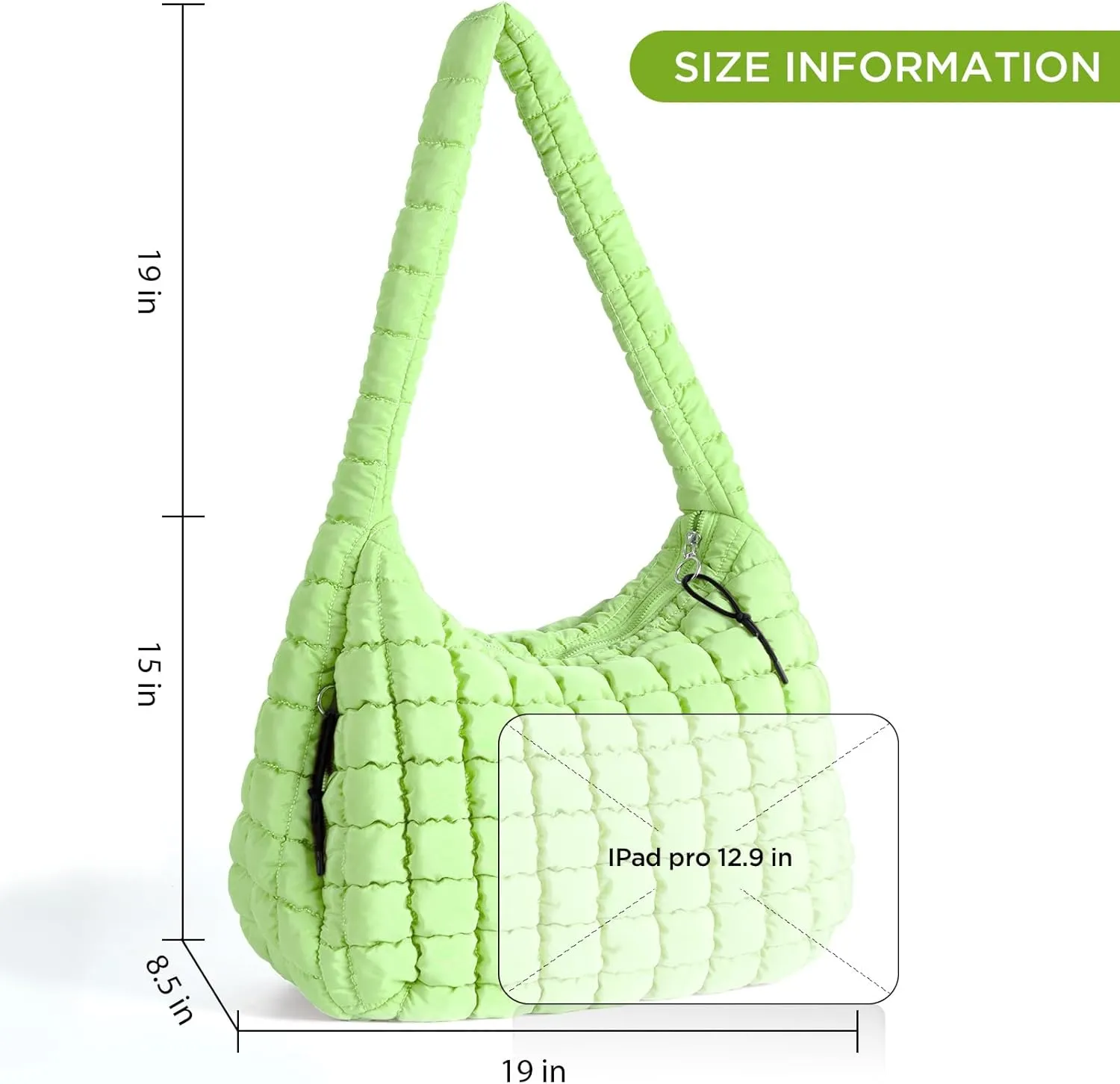 Puffer Tote Bag for Women Large Quilted Tote Bag Quilted Carryall Bag Soft Puffy Crossbody Bag Hobo Handbags Puff Purse