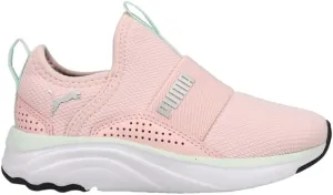 PUMA Girl's Soft Sophia Slip-On (Little Kid) Puma Black/Lemon Sherbert/Puma White 3 Little Kid M
