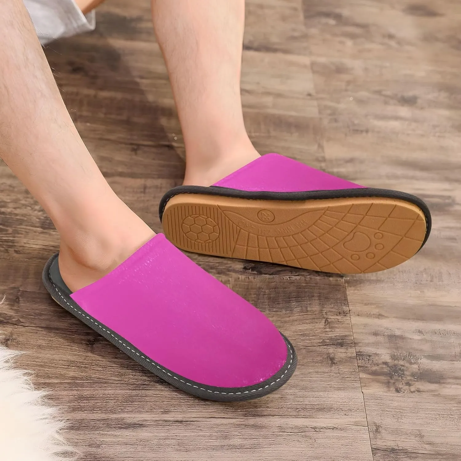 Purple Yellow Gradient House Slippers for Women Men Non-Slip Slip On Slippers