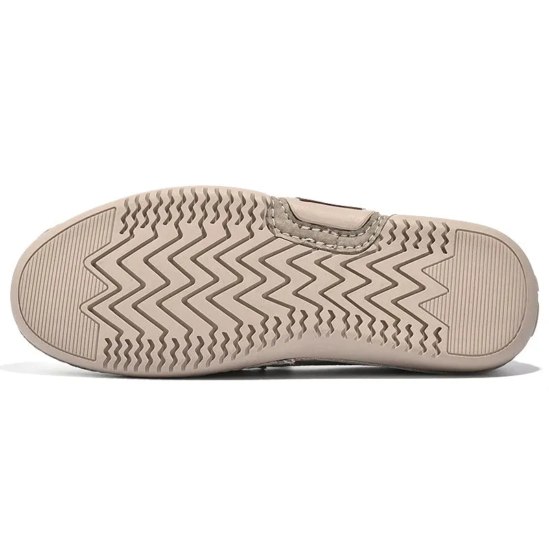Quality Genuine Leather Slip-On Loafers for Men - Comfortable Walking Flats