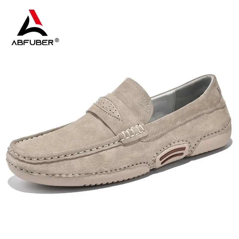 Quality Genuine Leather Slip-On Loafers for Men - Comfortable Walking Flats