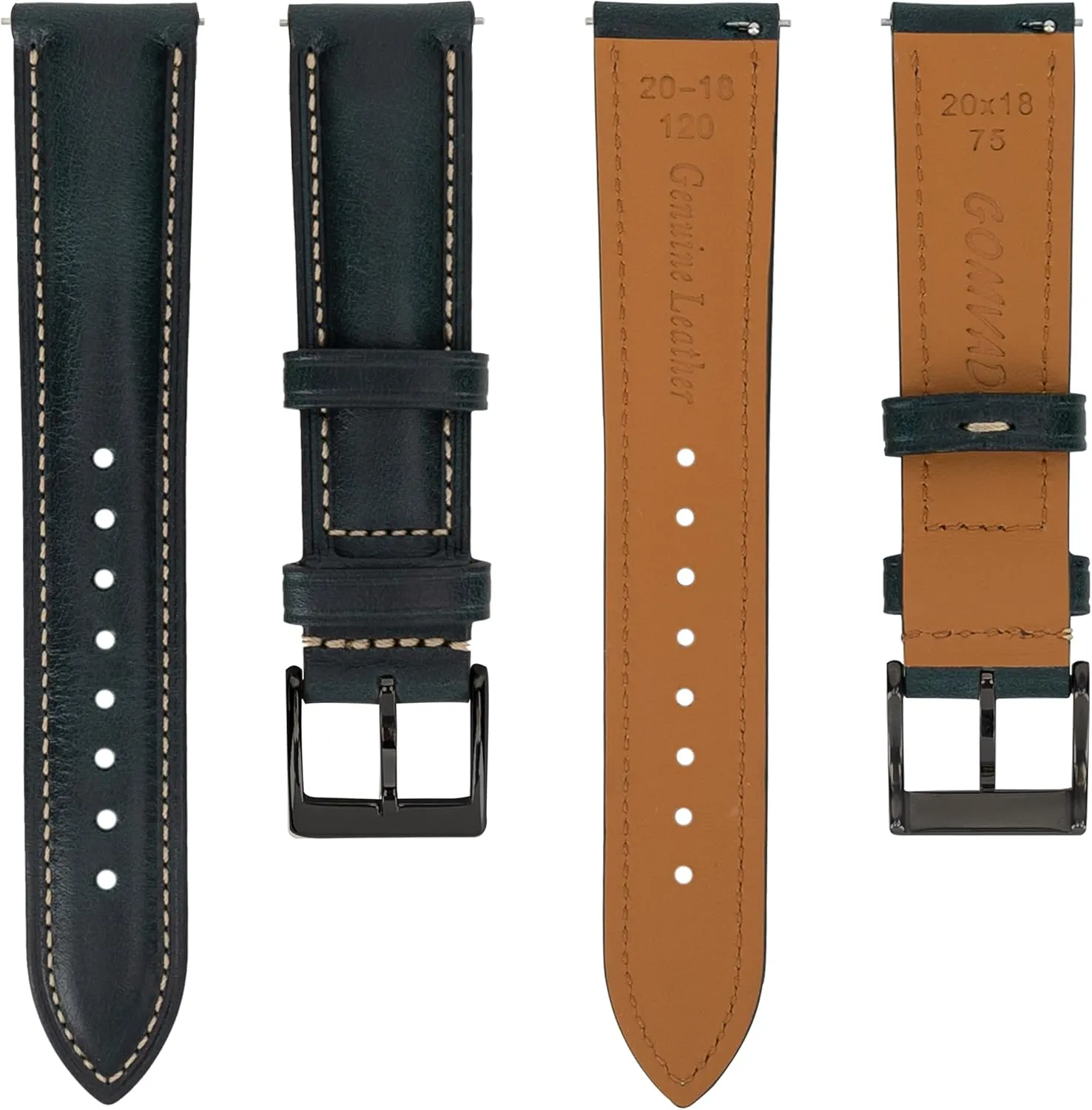 Quick Release Leather Watch Bands 14mm 16mm 18mm 19mm 20mm 21mm 22mm 24mm,Vintage Oil Wax-Tanned Leather Watch Straps Men's Watch Band Replacement Watch Strap for Men Women