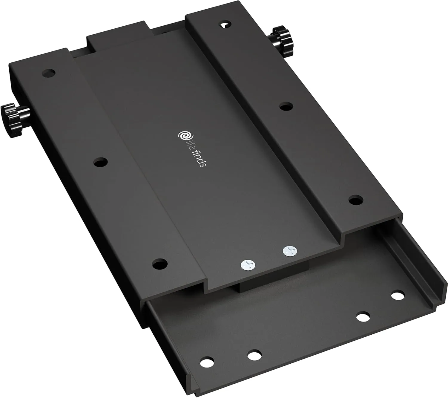 Quick Release Mounting Bracket Kit Designed for Trolling Motors, Aluminum Plates, Stainless Steel Hardware, Black, LF-TMQR1