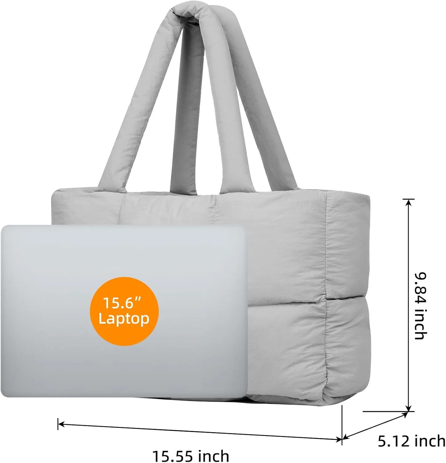Quilted Puffer Tote Bag for Women Soft Puffy Handbags Purse Soft Lightweight Shoulder Bag