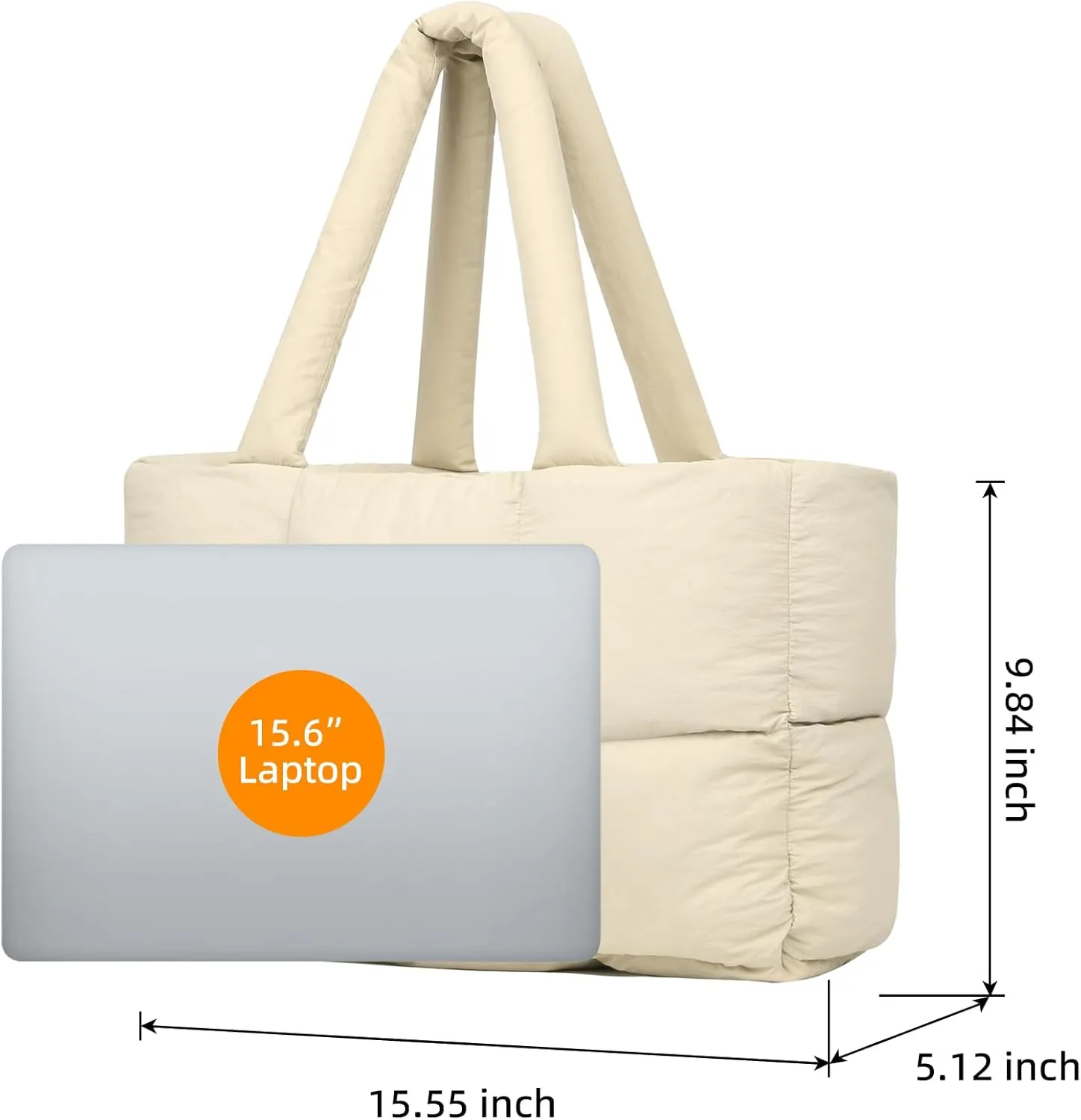 Quilted Puffer Tote Bag for Women Soft Puffy Handbags Purse Soft Lightweight Shoulder Bag